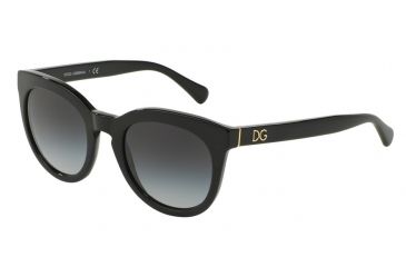 Image of Dolce&amp;Gabbana DG4249 Single Vision Prescription Sunglasses DG4249-501-8G-50 - Lens Diameter 50 mm, Frame Color Black
