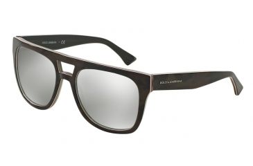 Image of Dolce&amp;Gabbana DG4255 Progressive Prescription Sunglasses DG4255-29526G-56 - Lens Diameter 56 mm, Frame Color Camo/fluo Red/brown