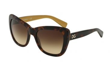 Image of Dolce&amp;Gabbana DG4260 Progressive Prescription Sunglasses DG4260-295613-54 - Lens Diameter 54 mm, Frame Color Top Havana On Gold