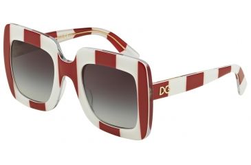 Image of Dolce&amp;Gabbana DG4263 Bifocal Prescription Sunglasses DG4263-30248G-50 - Lens Diameter 50 mm, Frame Color Stripe Red/white