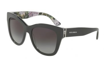 Image of Dolce&Gabbana DG4270F Single Vision Prescription Sunglasses DG4270F-31518G-55 - Lens Diameter 55 mm, Frame Color Grey On Print Hydrangea