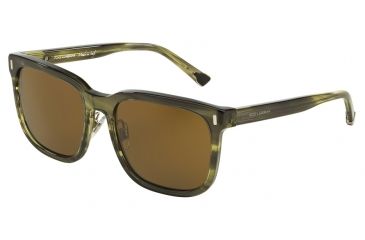 Image of Dolce&Gabbana DG4271 Progressive Prescription Sunglasses DG4271-292673-56 - Lens Diameter 56 mm, Frame Color Striped Olive Green