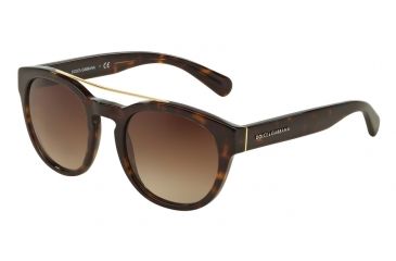 Image of Dolce&amp;Gabbana DG4274 Sunglasses 502/13-50 - Havana Frame, Brown Gradient Lenses