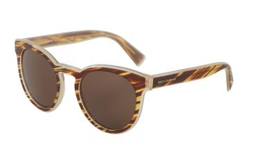 Image of Dolce&amp;Gabbana DG4285 Single Vision Prescription Sunglasses DG4285-305273-51 - Lens Diameter 51 mm, Frame Color Striped Honey