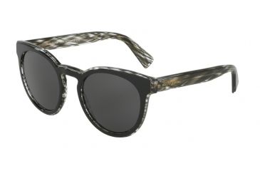 Image of Dolce&amp;Gabbana DG4285 Single Vision Prescription Sunglasses DG4285-305687-51 - Lens Diameter 51 mm, Frame Color Top Black On Striped