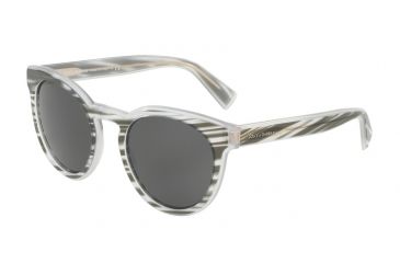 Image of Dolce&amp;Gabbana DG4285F Single Vision Prescription Sunglasses DG4285F-305087-53 - Lens Diameter 53 mm, Frame Color Stiped Black