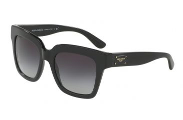 Image of Dolce&amp;Gabbana DG4286 Sunglasses 501/8G-51 - Black Frame, Grey Gradient Lenses