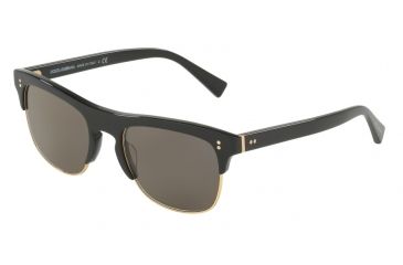 Image of Dolce&amp;Gabbana DG4305F Progressive Prescription Sunglasses DG4305F-501-R5-53 - Lens Diameter 53 mm, Frame Color Black/Gold