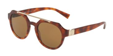 Image of Dolce&amp;Gabbana DG4313F Single Vision Prescription Sunglasses DG4313F-314453-50 - Lens Diameter 50 mm, Frame Color Dark Havana/amber Havana