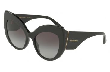 Image of Dolce&amp;Gabbana DG4321 Single Vision Prescription Sunglasses DG4321-501-8G-55 - Lens Diameter 55 mm, Frame Color Black
