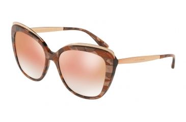 Image of Dolce&amp;Gabbana DG4332 Progressive Prescription Sunglasses DG4332-31316F-57 - Lens Diameter 57 mm, Frame Color Cube Bronze