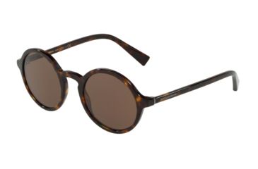Image of Dolce&amp;Gabbana DG4342 Sunglasses 502/73-49 - Havana Frame, Brown Lenses