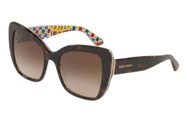 Image of Dolce&amp;Gabbana DG4348 Sunglasses - Women's 321713-54 - , Brown Gradient Lenses