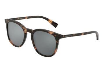 Image of Dolce&amp;Gabbana DG4372 Sunglasses 31416G-51 - , Grey Mirror Black Lenses