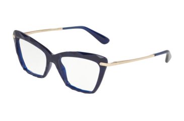 Image of Dolce&amp;Gabbana DG5025 Single Vision Prescription Eyeglasses, 53mm, Opal Blue, DG5025-3094-53-SV