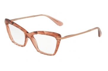 Image of Dolce&amp;Gabbana DG5025 Single Vision Prescription Eyeglasses 3148-53 - Transparente Pink Frame
