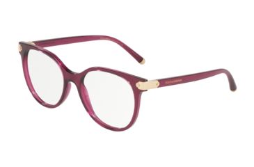 Image of Dolce&amp;Gabbana DG5032 Progressive Prescription Eyeglasses, 51mm, Transparent Black Cherry, DG5032-1754-51-PRO