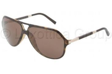 Image of Dolce&amp;Gabbana DG6067 Sunglasses 502/73-6113 - Havana Frame, Brown Lenses
