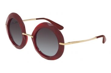 Image of Dolce&amp;Gabbana DG6105 Single Vision Prescription Sunglasses DG6105-155111-50 - Lens Diameter 50 mm, Frame Color Transpernte Red
