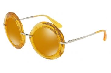 Image of Dolce&amp;Gabbana DG6105 Single Vision Prescription Sunglasses DG6105-3103N0-50 - Lens Diameter 50 mm, Frame Color Yellow/glitter Gold