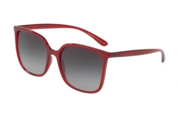 Image of Dolce&amp;Gabbana DG6112 Sunglasses 30918G-56 - Transparent Bordeaux Frame, Grey Gradient Lenses