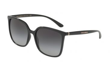 Image of Dolce&amp;Gabbana DG6112 Sunglasses 501/8G-56 - Black Frame, Grey Gradient Lenses
