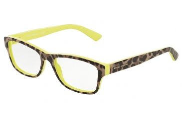 Image of Dolce&amp;Gabbana ENCHANTED BEAUTIES DG3208 Bifocal Prescription Eyeglasses 2861-52 - Top Leo On Yellow Frame