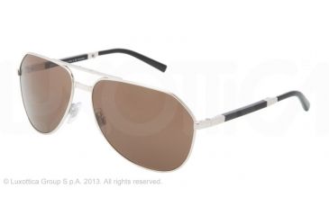 Image of Dolce&amp;Gabbana FOLDING PROJECT - GOLD DG2106K Single Vision Prescription Sunglasses DG2106K-102857-61 - Lens Diameter 61 mm, Lens Diameter 61 mm, Frame Color Silver Plated Gold