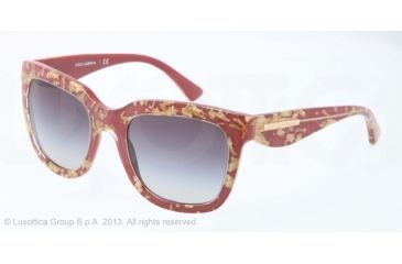 Image of Dolce&Gabbana GOLD LEAF DG4197 Progressive Prescription Sunglasses DG4197-27488G-53 - Lens Diameter 53 mm, Lens Diameter 53 mm, Frame Color Leaf Gold On Red