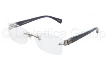 Image of Dolce&amp;Gabbana ICONIC LOGO DG1240P Eyeglass Frames 1192-5217 - Gunmetal Frame, Demo Lens Lenses