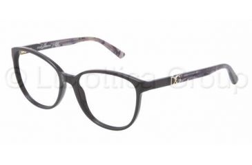 Image of Dolce&amp;Gabbana ICONIC LOGO DG3154P Single Vision Prescription Eyeglasses 2688-5216 - Dark Steel Frame