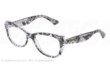 Image of Dolce&Gabbana LACE DG3166 Single Vision Prescription Eyeglasses 1901-50 - Black Lace Frame