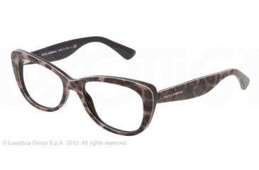 Image of Dolce&Gabbana LACE DG3166 Single Vision Prescription Eyeglasses 1995-53 - Leopard Frame