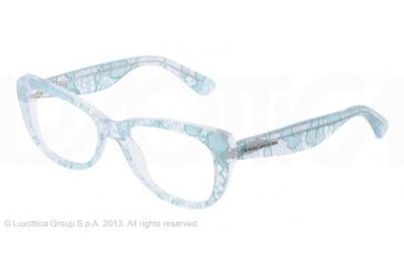 Image of Dolce&Gabbana LACE DG3166 Single Vision Prescription Eyeglasses 2729-51 - Green Lace Frame