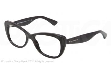 Image of Dolce&Gabbana LACE DG3166 Single Vision Prescription Eyeglasses 501-51 - Black Frame