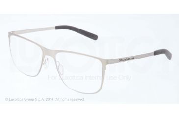 Image of Dolce&amp;Gabbana LIFESTYLE DG1254 Bifocal Prescription Eyeglasses 05-53 - Matte Silver Frame