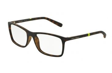 Image of Dolce&amp;Gabbana LIFESTYLE DG5004 Progressive Prescription Eyeglasses 2980-53 - Havana Rubber Frame
