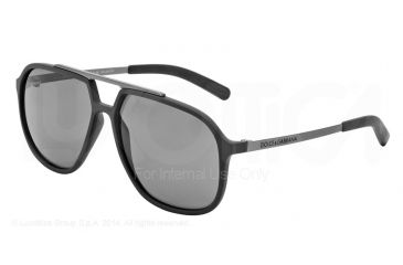 Image of Dolce&amp;Gabbana LIFESTYLE DG6088 Sunglasses 265181-59 - Grey Rubber Frame, Polar Grey Lenses