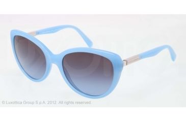 Image of Dolce&amp;Gabbana LIPSTICK DG4175 Sunglasses 26988F-57 - Opal Azure Frame, Grey Blue Gradient Lenses