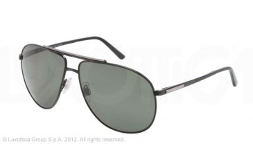 Image of Dolce&Gabbana LOGO PLAQUE DG2116 Single Vision Prescription Sunglasses DG2116-01-9A-61 - Lens Diameter 61 mm, Lens Diameter 61 mm, Frame Color Black