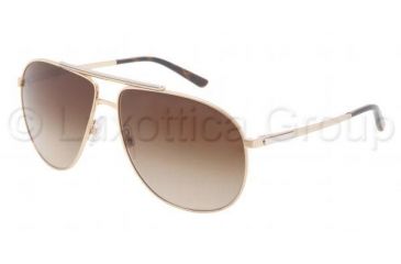 Image of Dolce&Gabbana LOGO PLAQUE DG2116 Single Vision Prescription Sunglasses DG2116-02-13-6112 - Lens Diameter 61 mm, Frame Color Gold
