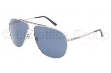Image of Dolce&Gabbana LOGO PLAQUE DG2116 Single Vision Prescription Sunglasses DG2116-05-80-6112 - Lens Diameter 61 mm, Frame Color Silver