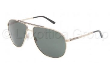 Image of Dolce&Gabbana LOGO PLAQUE DG2116 Single Vision Prescription Sunglasses DG2116-488-71-6112 - Lens Diameter 61 mm, Frame Color Pale Gold