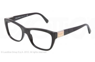 Image of Dolce&amp;Gabbana LOGO PLAQUE DG3171 Bifocal Prescription Eyeglasses 501-52 - Black Frame