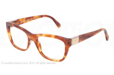 Image of Dolce&amp;Gabbana LOGO PLAQUE DG3171 Bifocal Prescription Eyeglasses 706-52 - Light Havana Frame