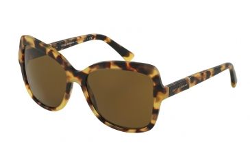 Image of Dolce&amp;Gabbana LOGO PLAQUE DG4244 Single Vision Prescription Sunglasses DG4244-512-73-57 - Lens Diameter 57 mm, Frame Color Light Havana