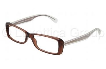 Image of Dolce&amp;Gabbana Mambo collection DG3142 Progressive Prescription Eyeglasses 2542-5115 - Transparent Brown Frame