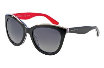 Image of Dolce&amp;Gabbana MULTICOLOR DG4207 Progressive Prescription Sunglasses DG4207-2764T3-55 - Lens Diameter 55 mm, Frame Color Black/multilayer/red