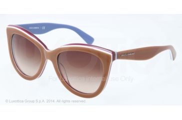 Image of Dolce&amp;Gabbana MULTICOLOR DG4207 Progressive Prescription Sunglasses DG4207-276713-55 - Lens Diameter 55 mm, Frame Color Brown/multilayer/bluette