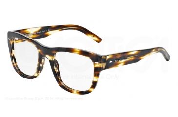 Image of Dolce&Gabbana NEW BOND STREET DG3195 Eyeglass Frames 2826-51 - Brushed Striped Havana Frame